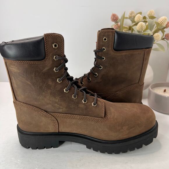 Timberland PRO Direct Attach 8-inch Steel Toe Waterproof Boot Brown Men 11 NWOB - Picture 6 of 9